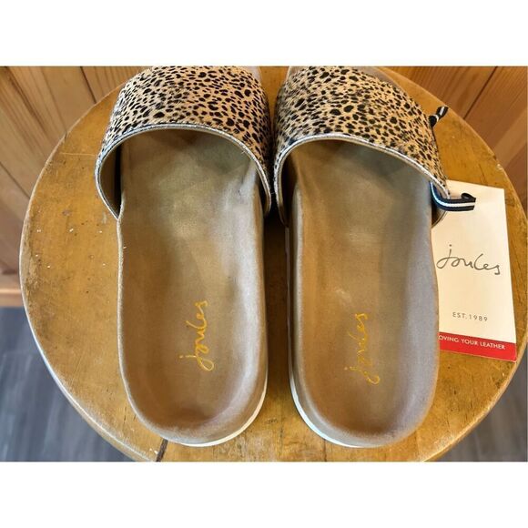 JOULES MARLOW SLIDES SANDALS LEAPORD SZ 7 NWT Read - Picture 5 of 11